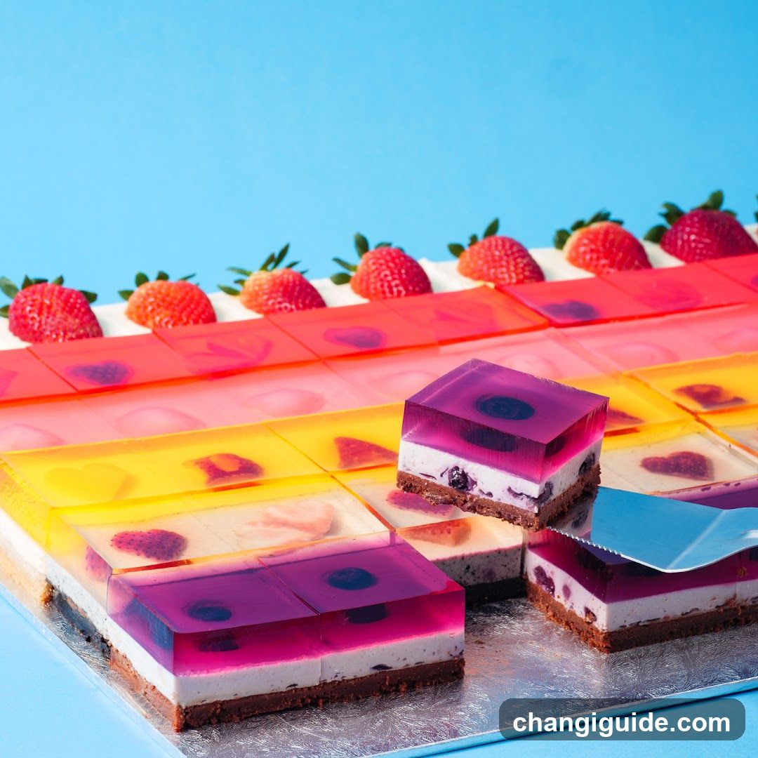 Rainbow Jello Dessert Cake