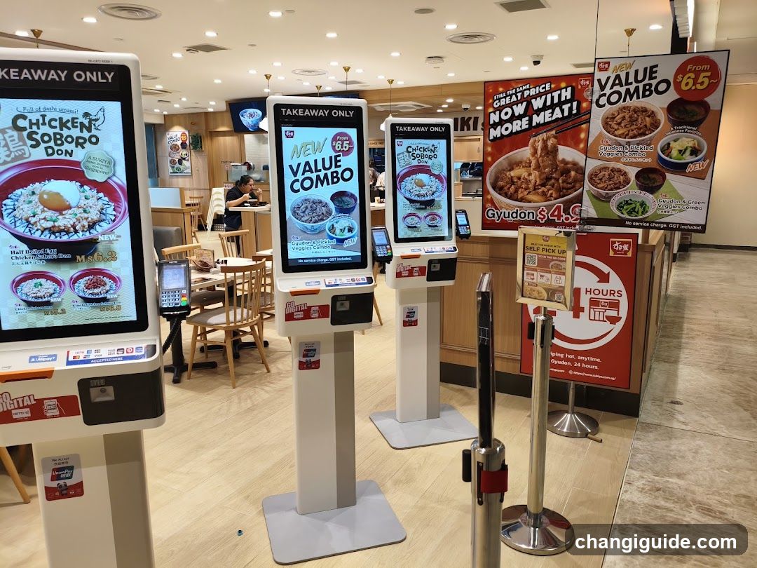 Chicken Soboro Don Self-Service Kiosk Area