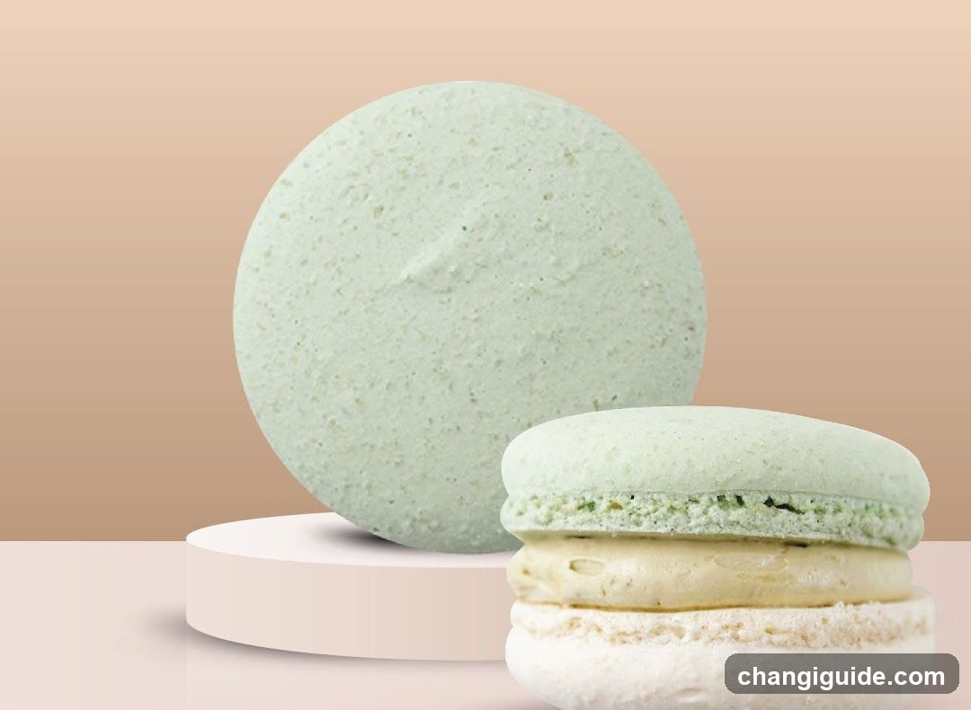 Green Macarons Display