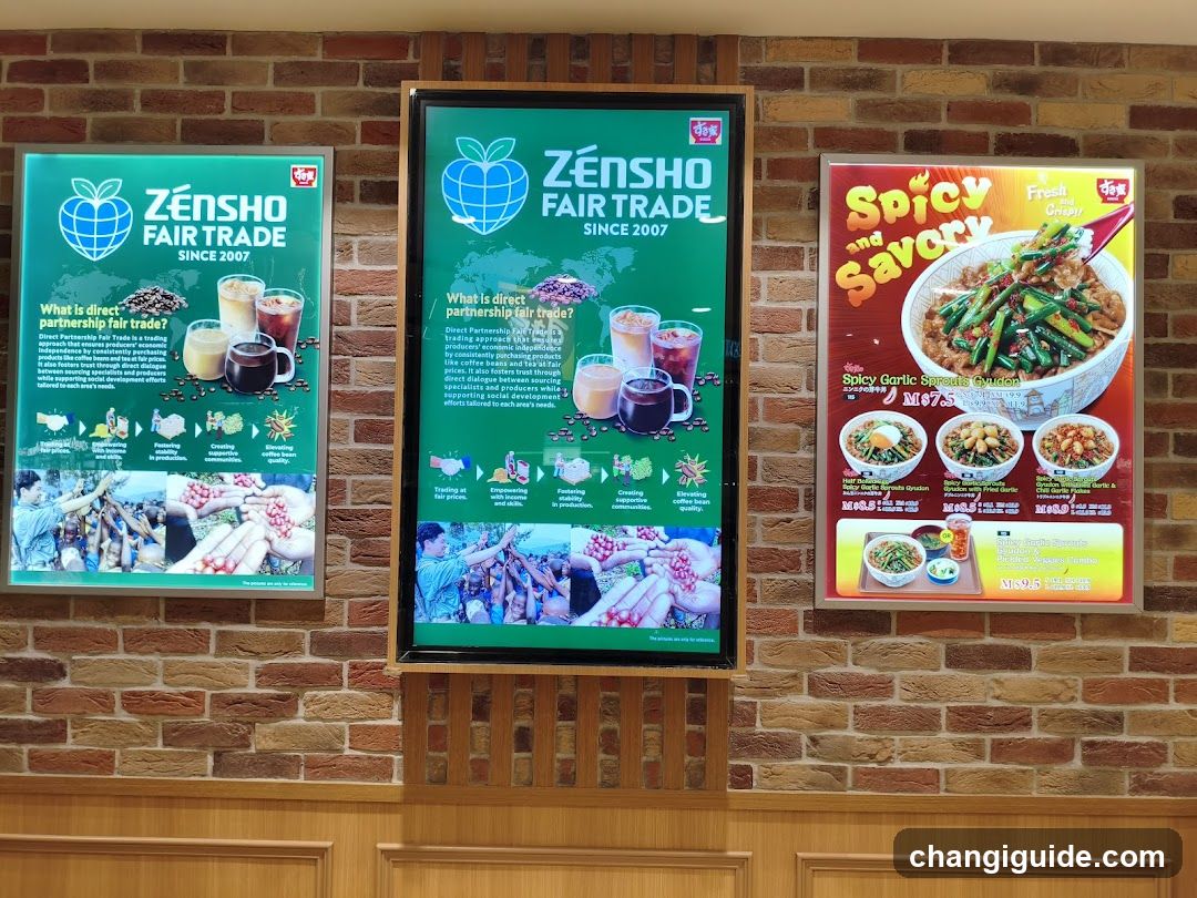 Zensho Fair Trade and Spicy Savor Menu Display