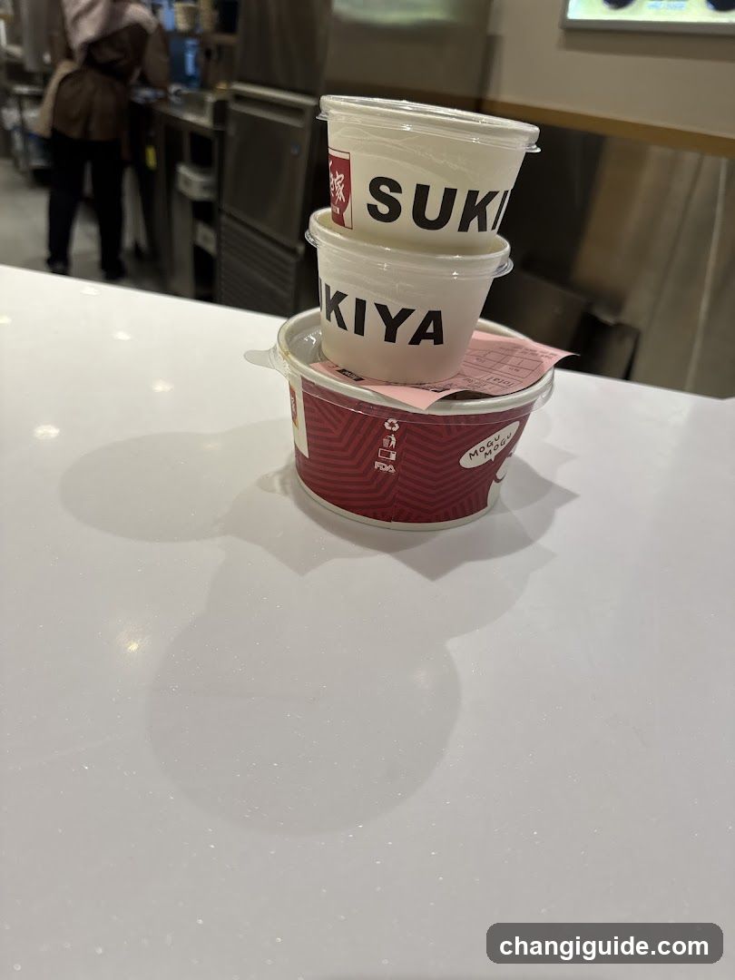 Sukiya Takeout Containers on Counter