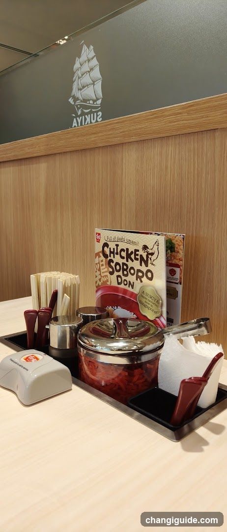 Chicken Soboro Don Table Setting
