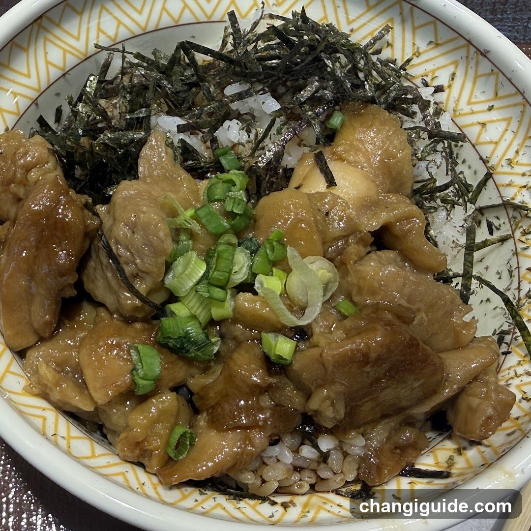 Pork Rice Bowl with Nori and Scallions