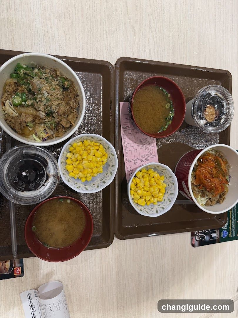 Meal Trays with Food Items