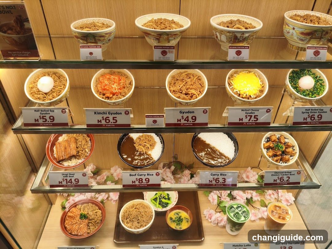 Gyudon and Curry Rice Display