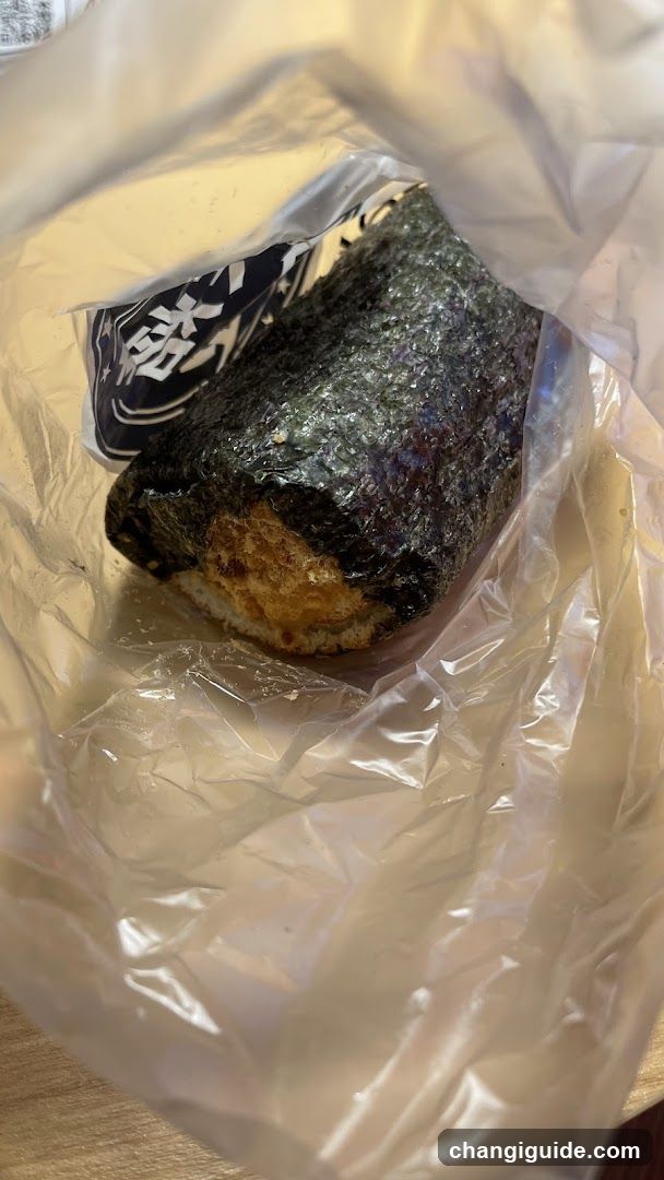 Onigiri in plastic bag