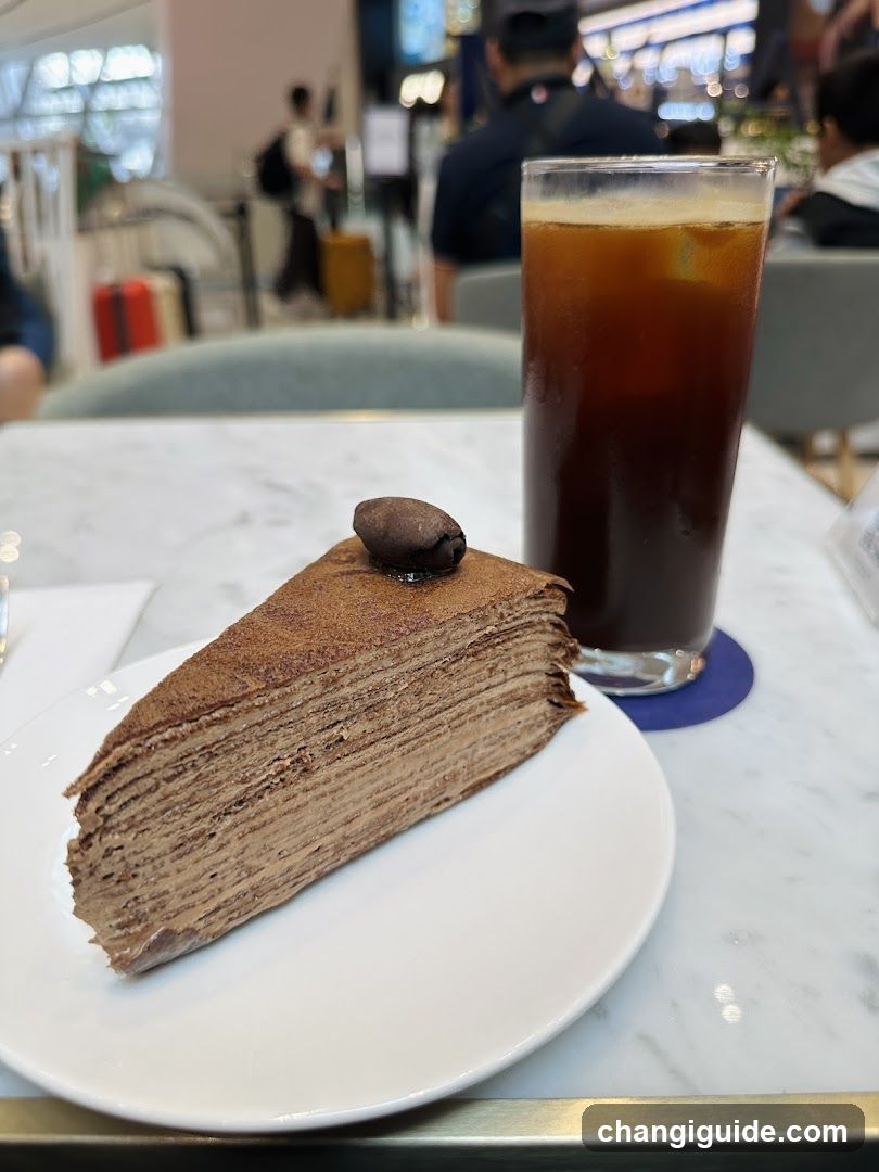 Chocolate Cake and Iced Coffee