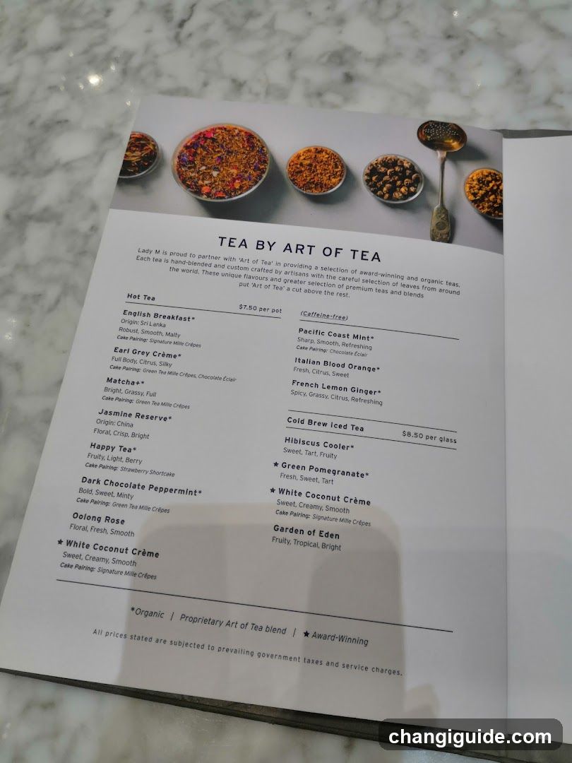 Tea by Art of Tea Menu