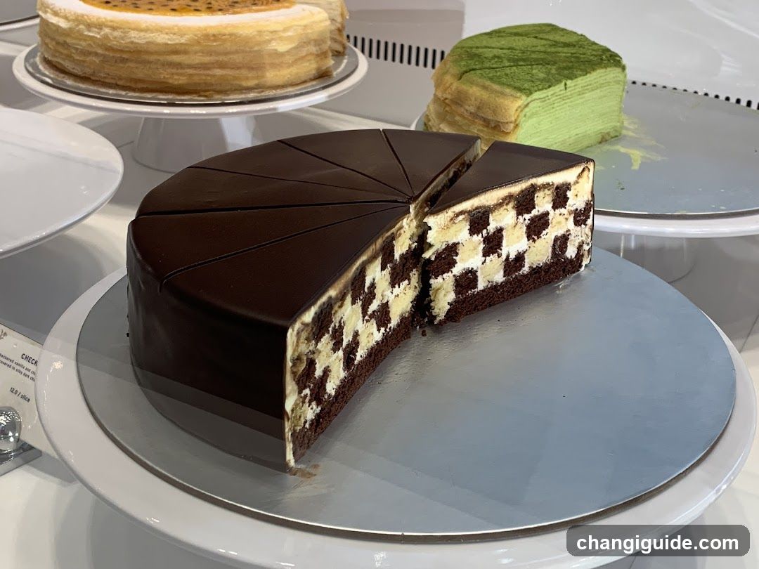 Chocolate Checkered Cake Display