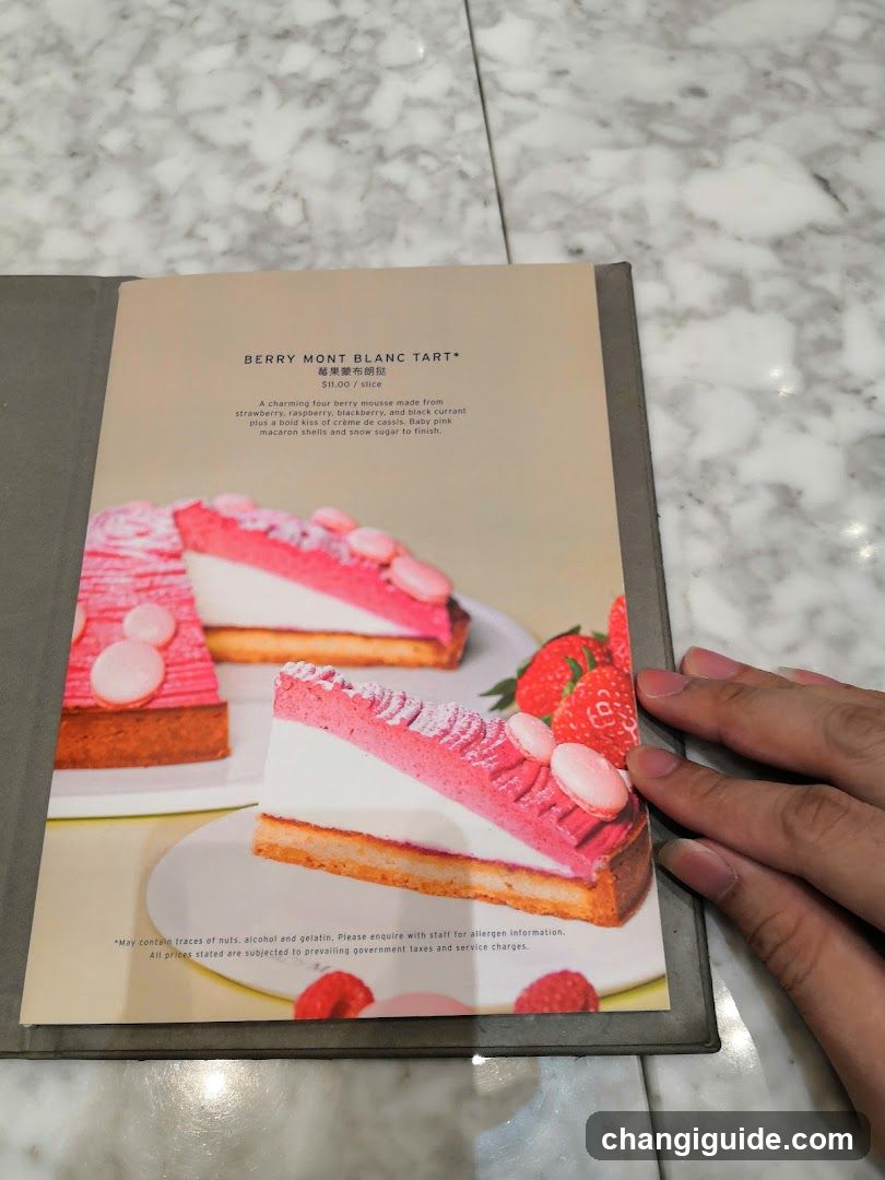 Berry Mont Blanc Tart Menu Page