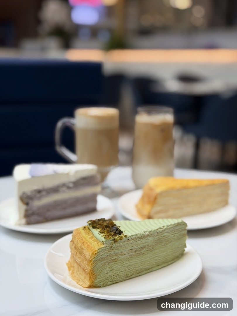 Pastries and Coffee in a Cafe