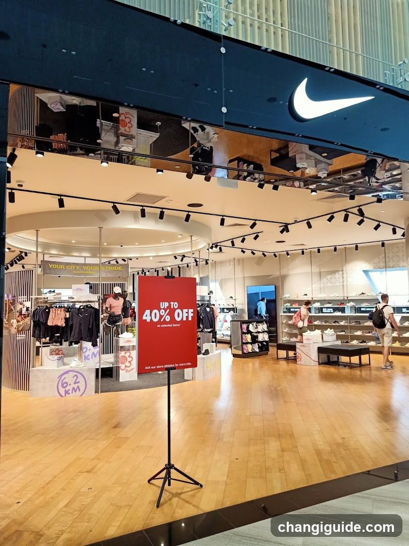 Nike Store Interior with Sale Sign
