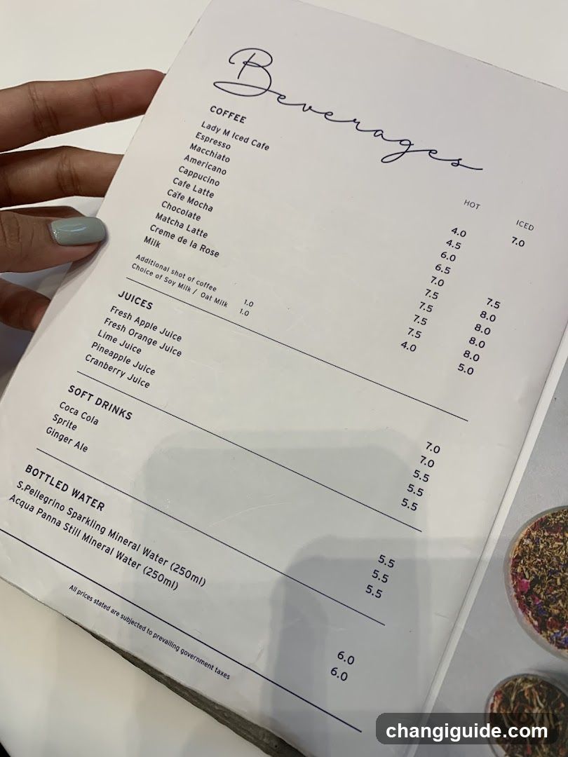 Beverages Menu