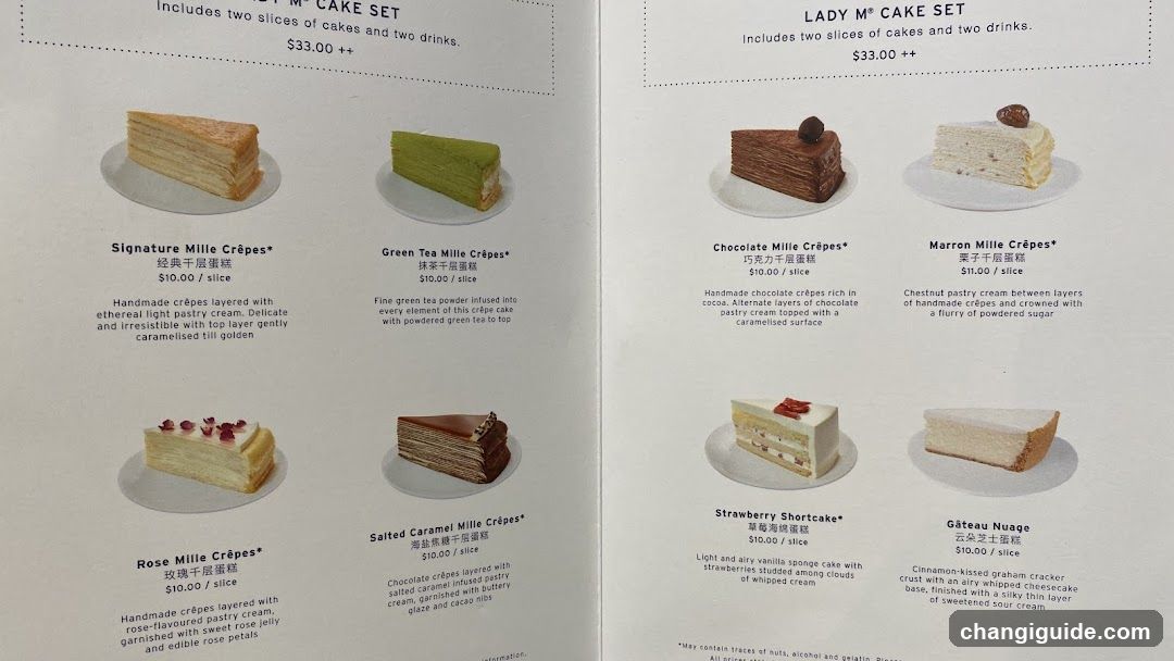 Mille Crêpes & Cake Set Menu