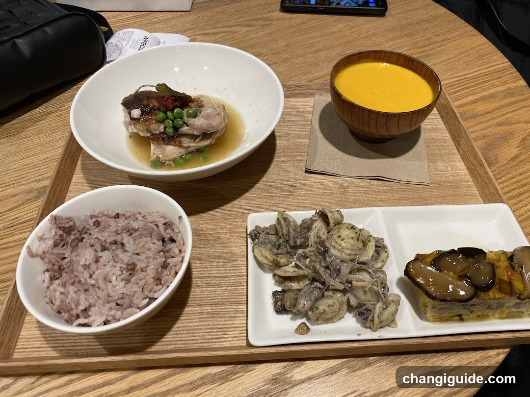 Dinner Tray with Rice and Side Dishes