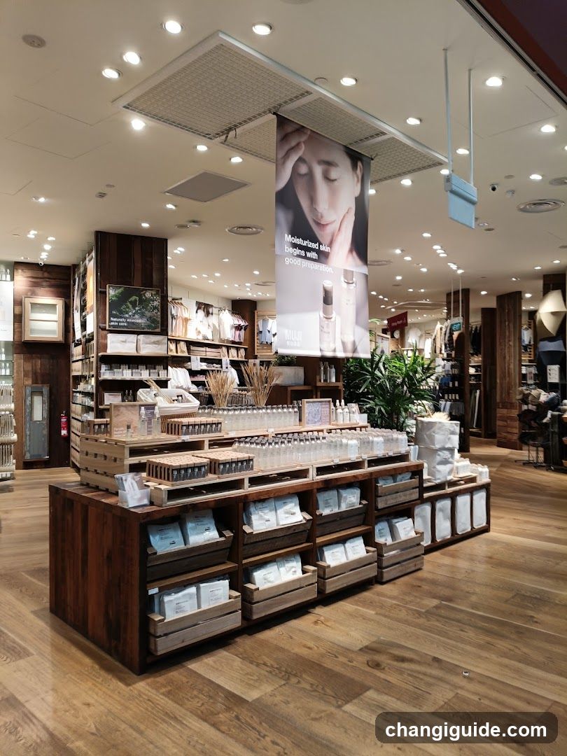 Interior of a retail store with product displays
