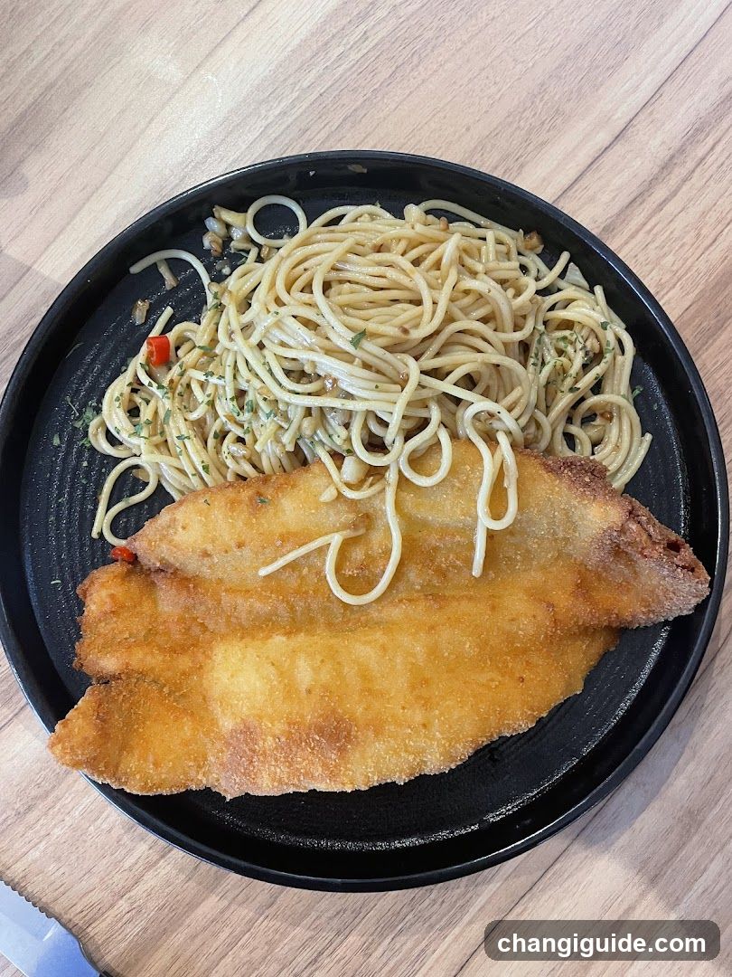 Fried Fish with Pasta
