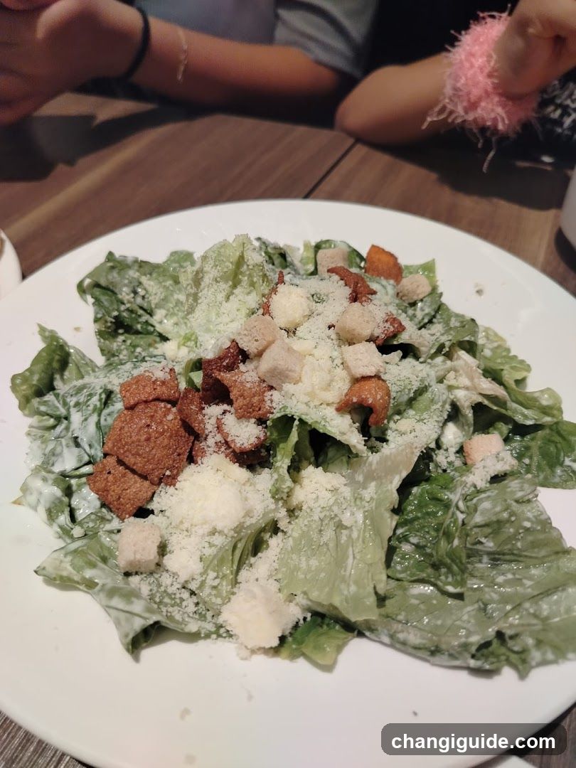Caesar Salad with Croutons and Parmesan Cheese