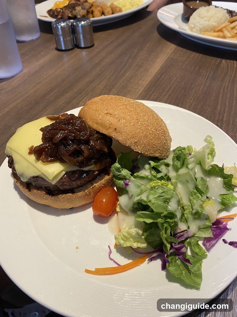 Burger with Salad Side Dish