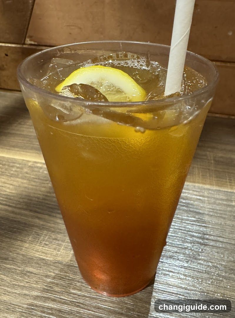 Iced Lemonade with Straw