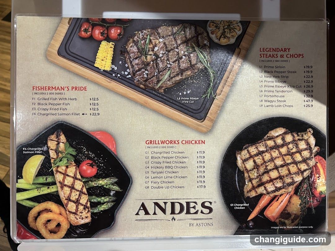Andes by Astons Menu