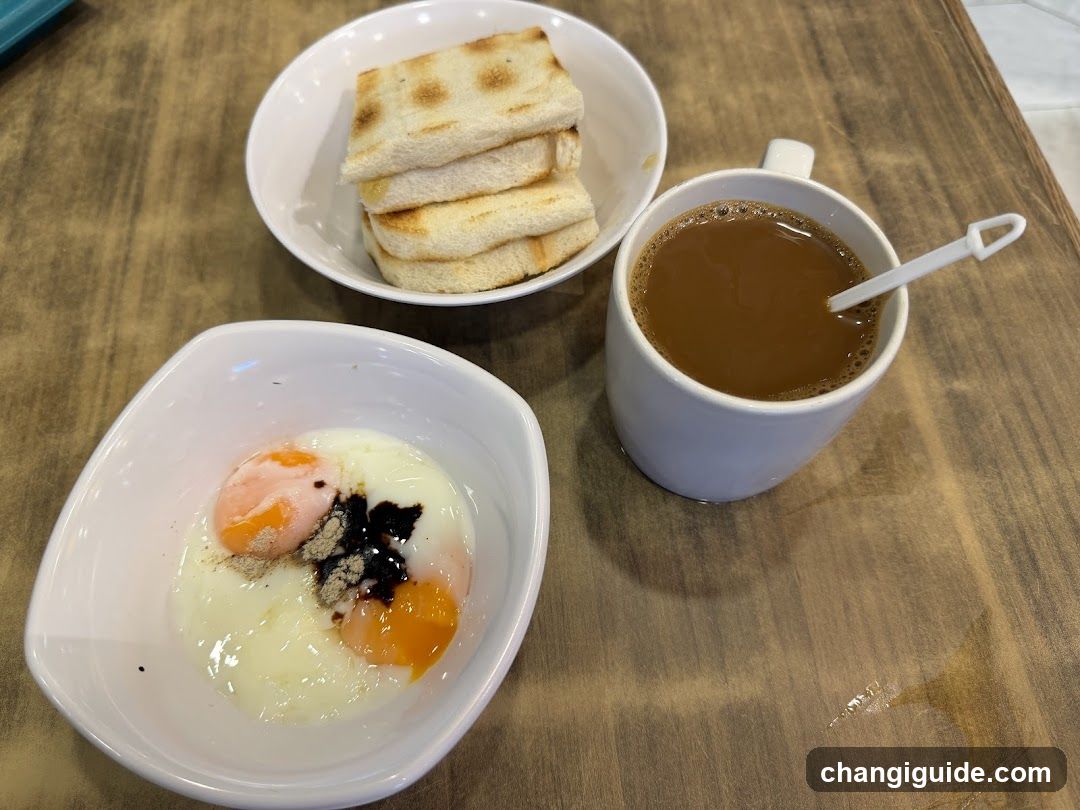 Breakfast Meal with Toast, Eggs, and Coffee