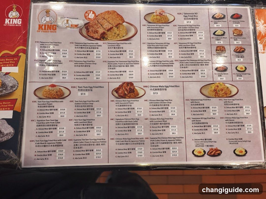 King of Fried Rice Menu