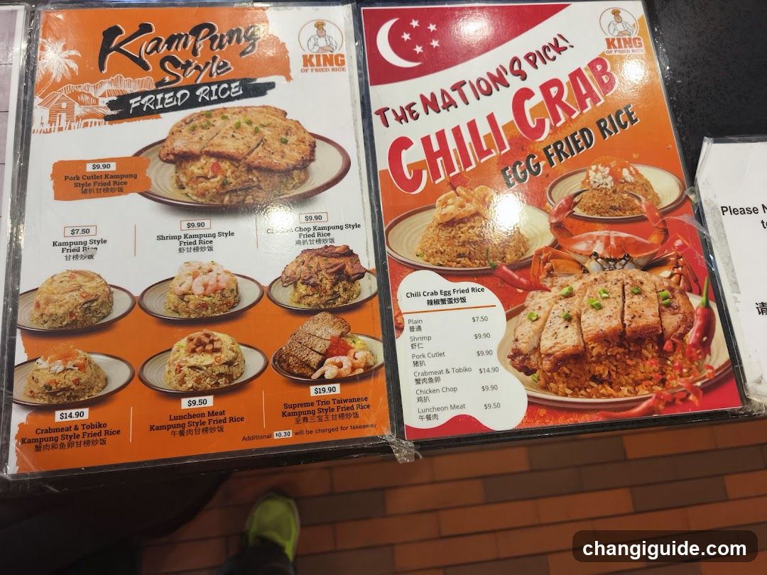 Kampung Style Fried Rice & Chili Crab Menu