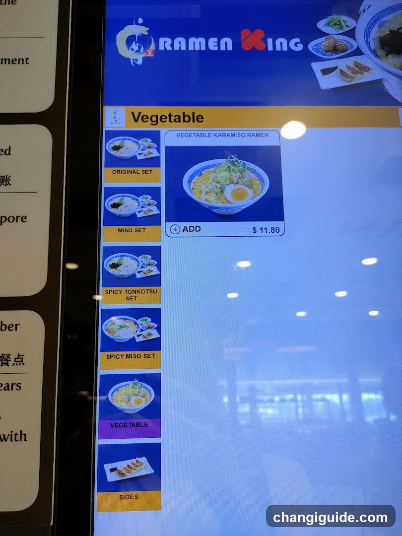 Ramen King Menu Display
