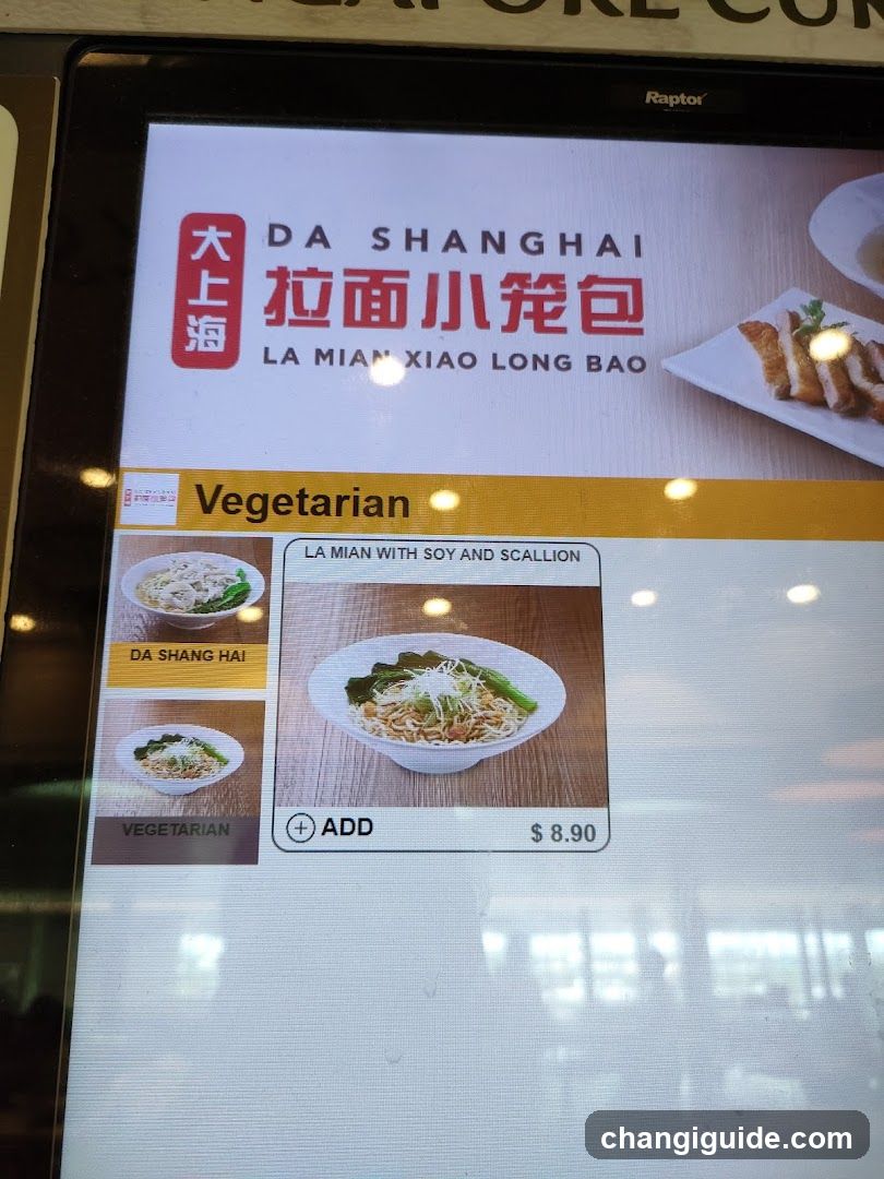 Da Shanghai Menu Display