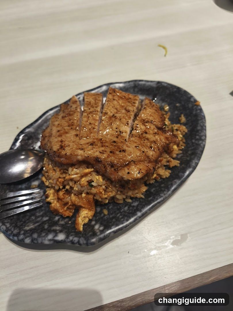 Sliced Meat with Fried Rice
