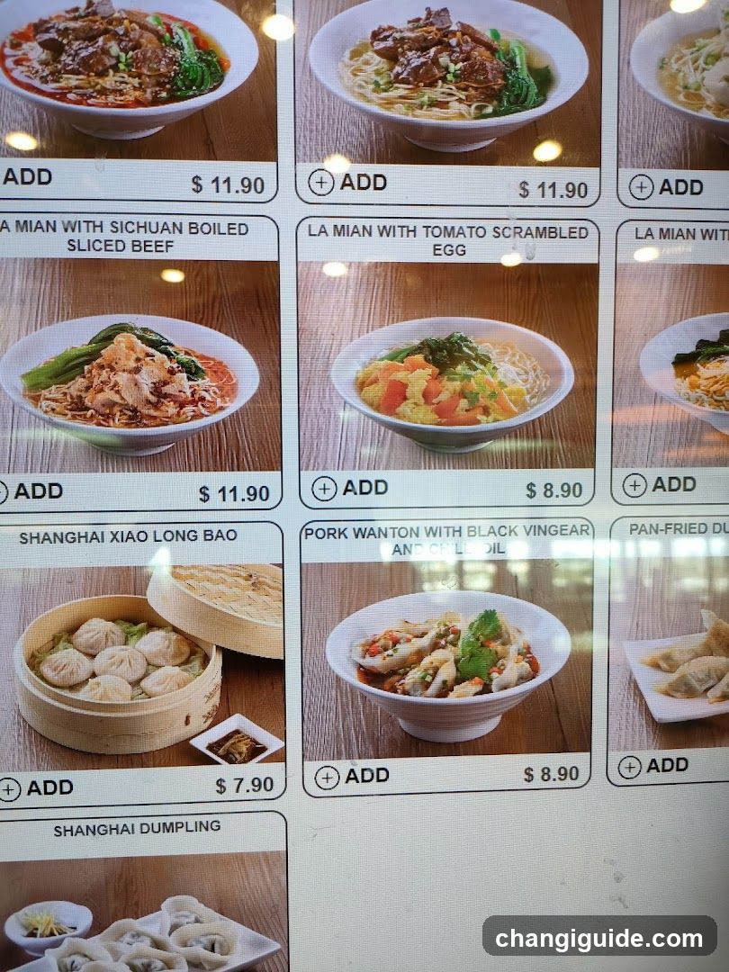 Asian Noodle and Dumpling Menu Board