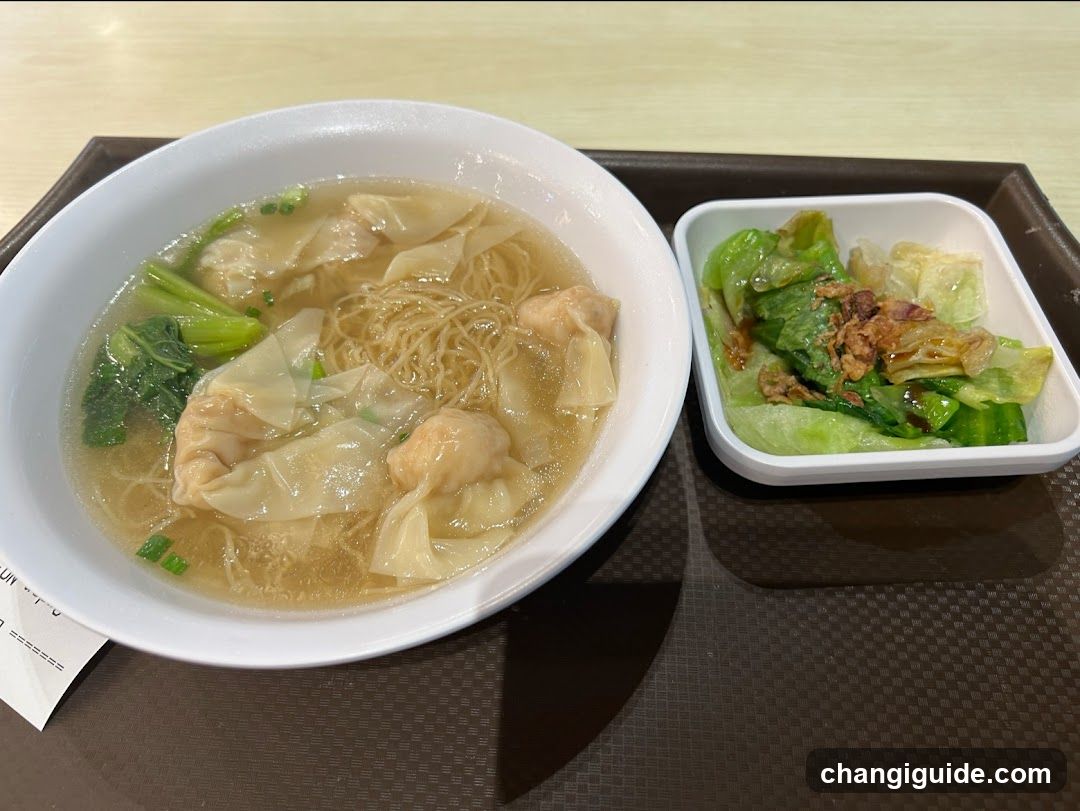 Wonton Noodle Soup with Side Dish