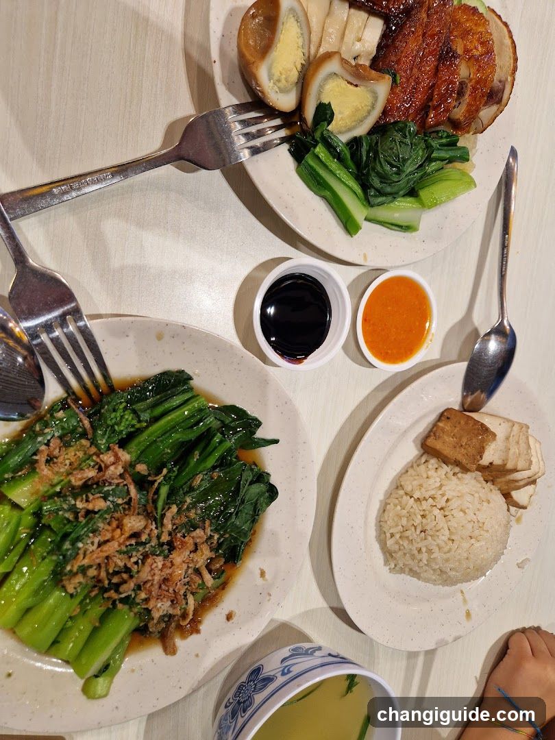 Food Spread with Rice and Vegetables