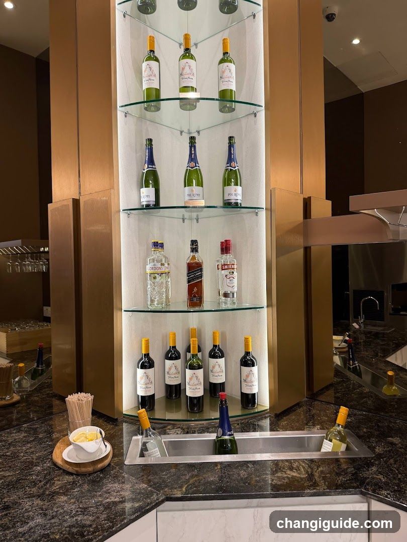 Bottle Display and Bar Area