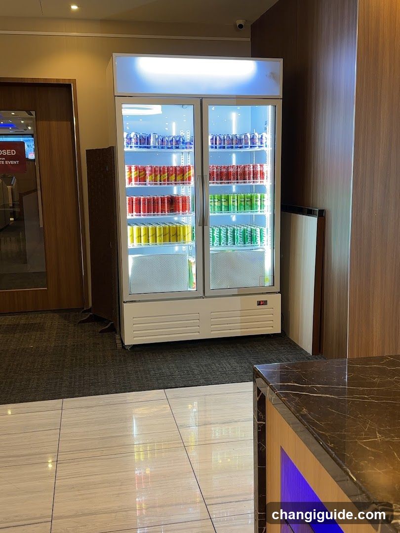 Refrigerated Beverage Display in Lobby