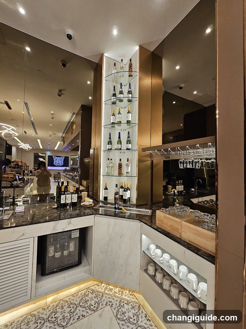 Bar Interior with Wine Display