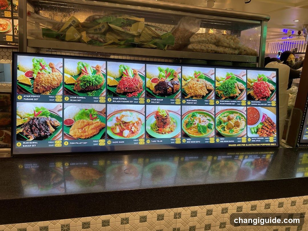 Food Menu Board Display