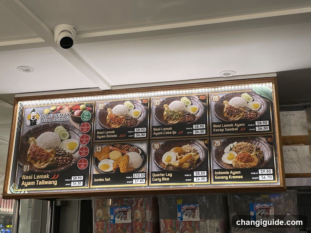 Nasi Lemak Ayam Taliwang Menu Board
