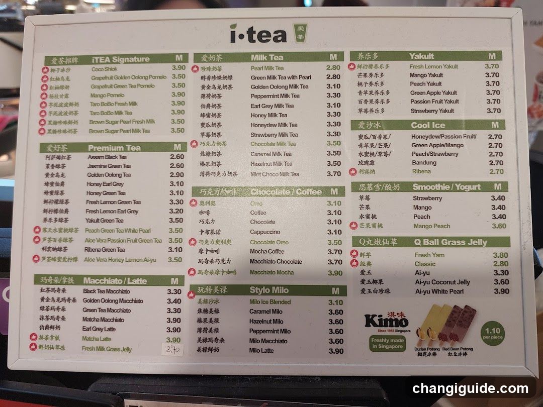 i-tea Menu Board