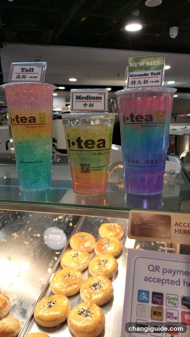 Bubble Tea and Pastry Display