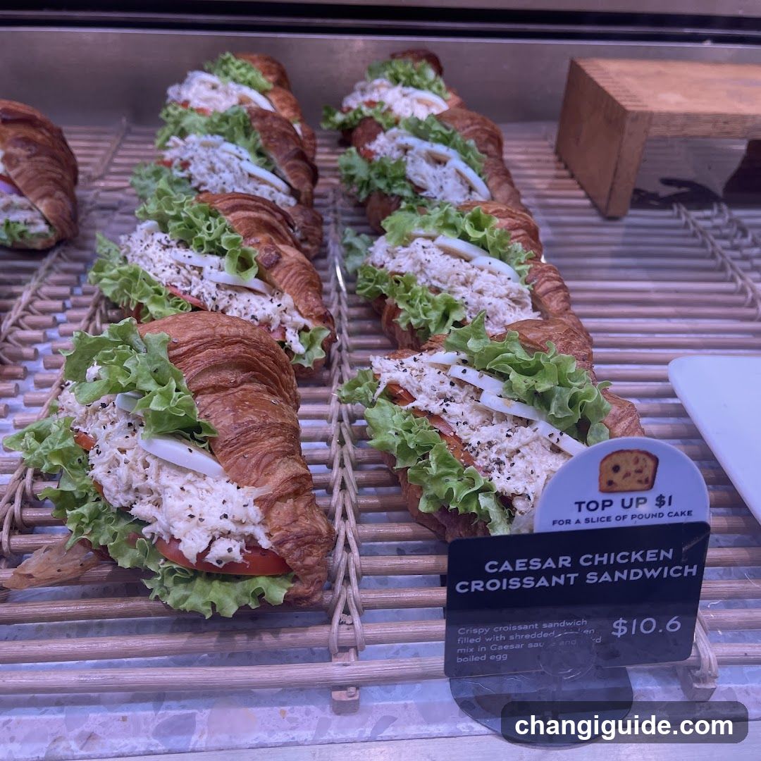 Caesar Chicken Croissant Sandwich Display