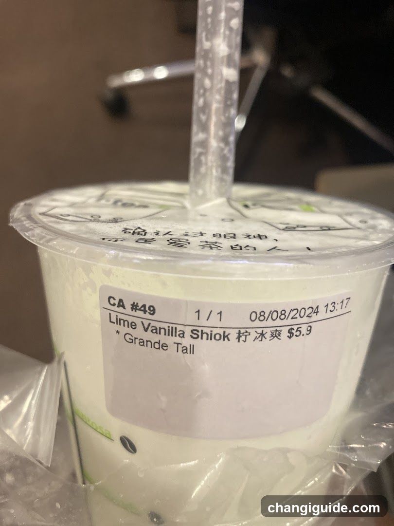 Lime Vanilla Shiok Drink Cup