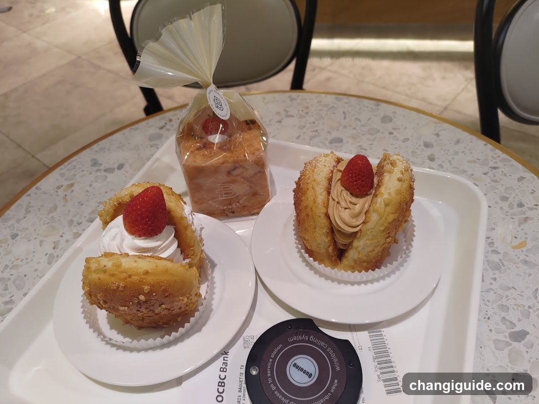 Dessert Tray with Pastries and Drink