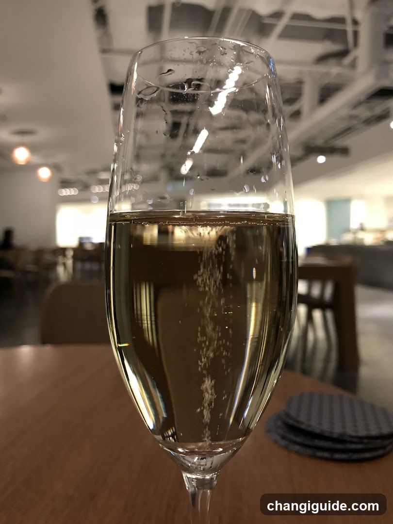 Champagne Glass in Interior Setting