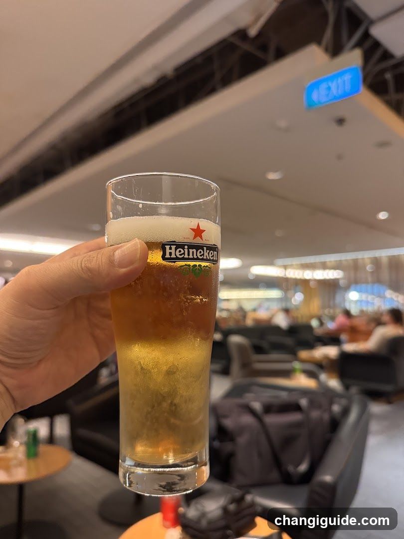 Heineken Beer in Airport Lounge