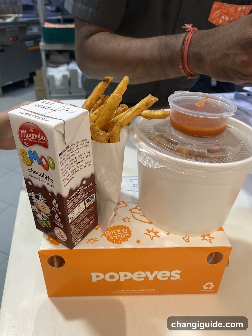 Popeyes Meal with Chocolate Milk