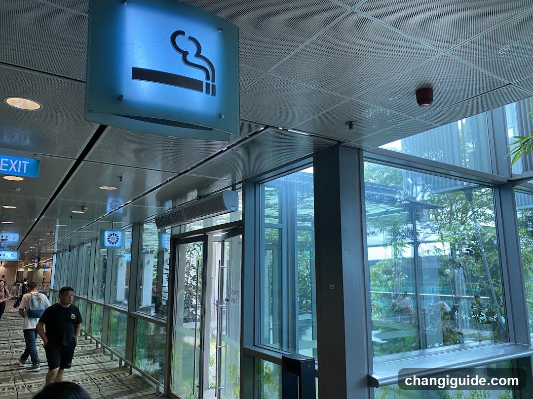 Smoking Area Sign in Airport Terminal