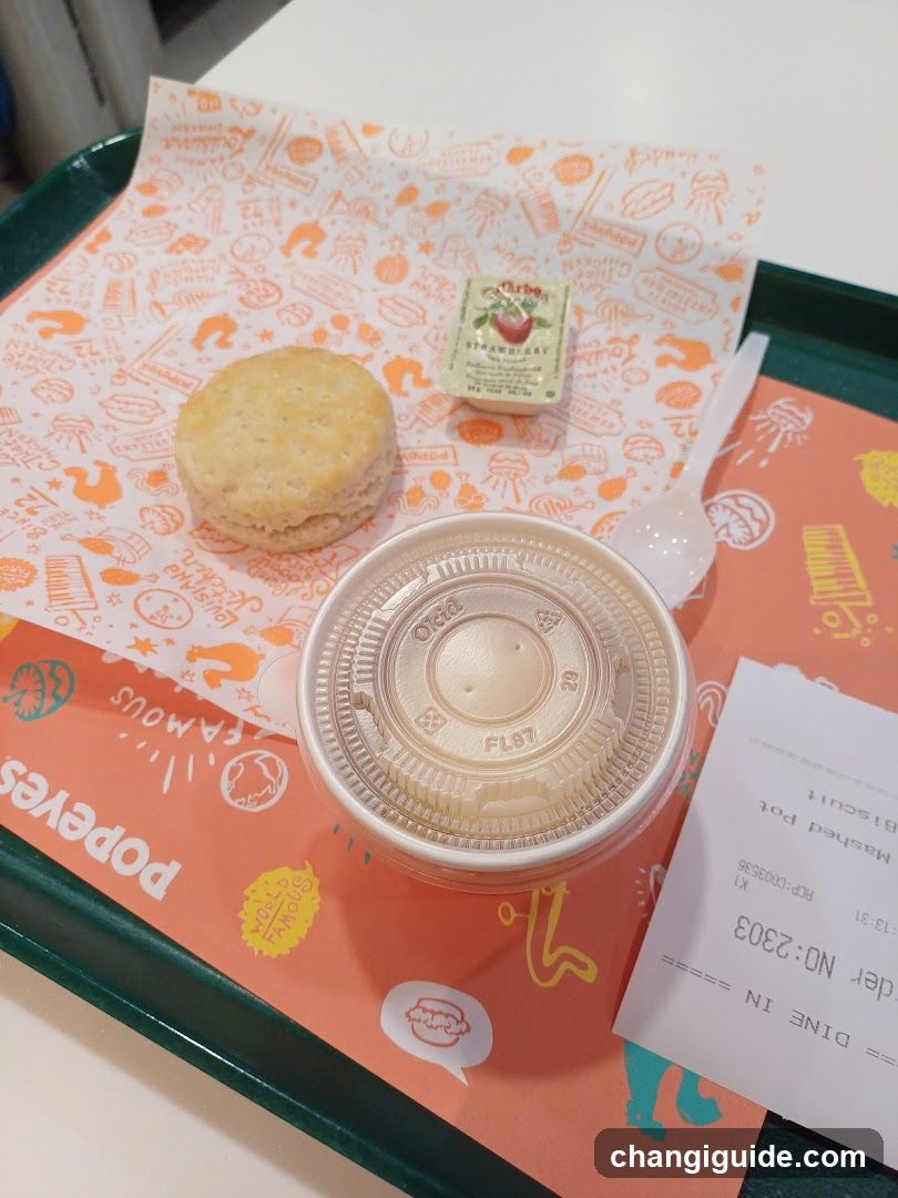 Popeyes Biscuit and Mashup Meal