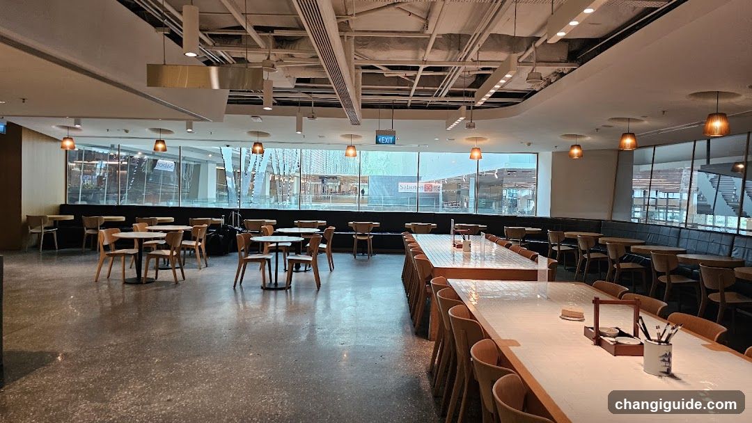 Restaurant Interior with Large Windows